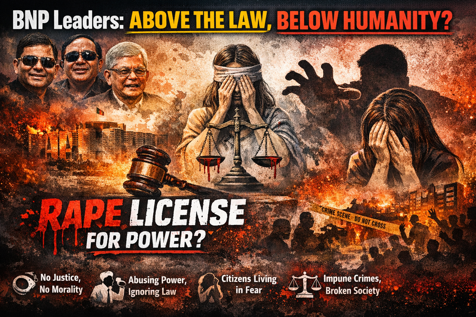 BNP Leaders: Ignoring Law and Justice Behind the Veil of Power