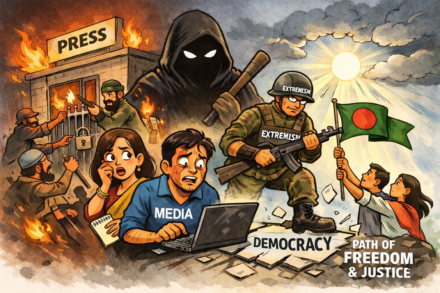 Fire on the Media, Blow to Democracy